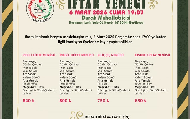 İFTAR YEMEĞİ
